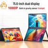 15.6" Dual Display Laptop Screen with 1080P LCD, Gravity Sensor, and Built-In Speaker