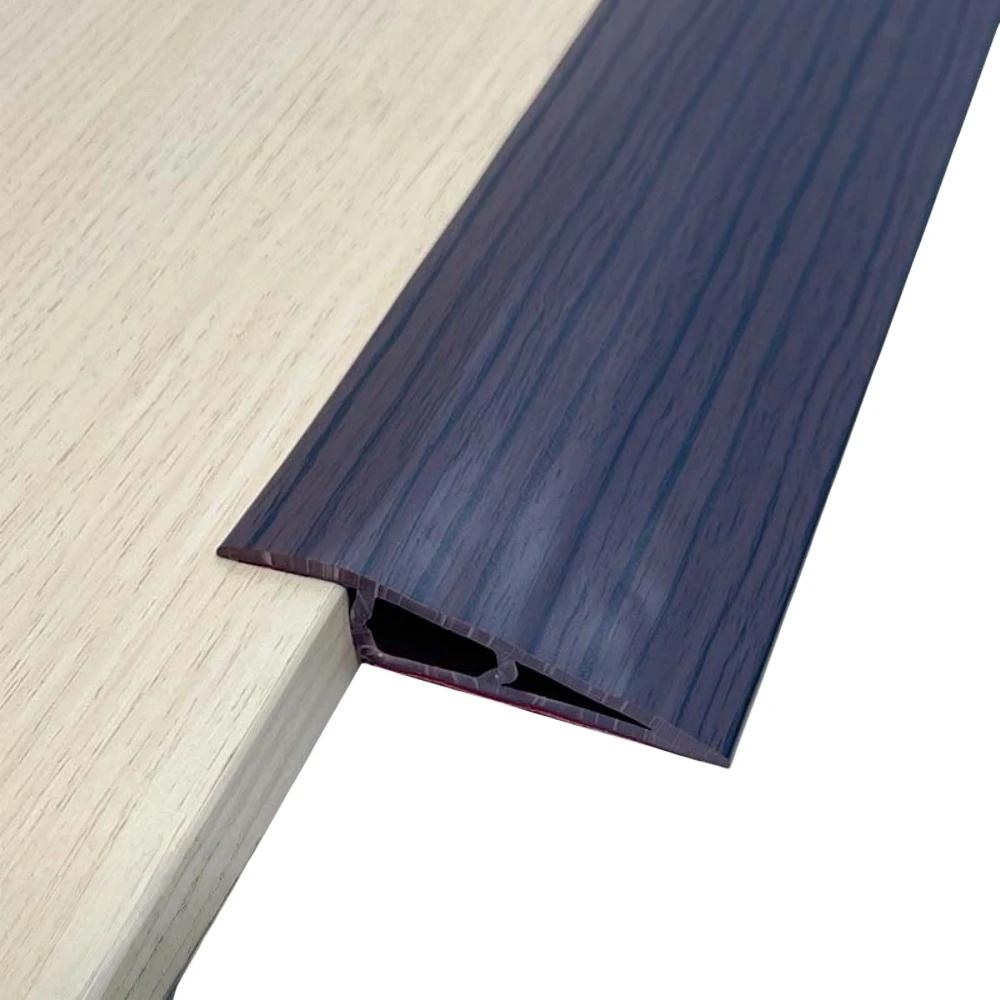 1PC 1m/39.37inch Wood Floor Transition Strip Edge Closing Strip Floor Seam Wear-Resistant Soft Plastic Flat Buckle Dge Threshold