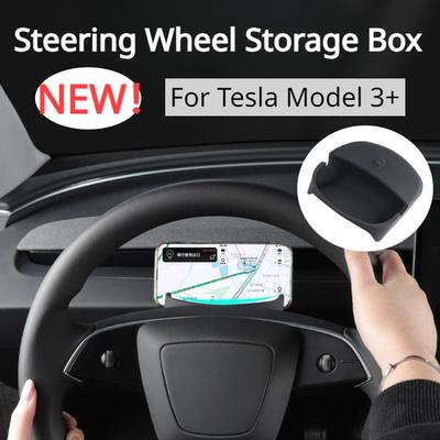 Adatto per il portacellulare da volante aggiornato di Tesla, scatola portaoggetti per occhiali, adatto per Model 3 Highland 2024 Accessori