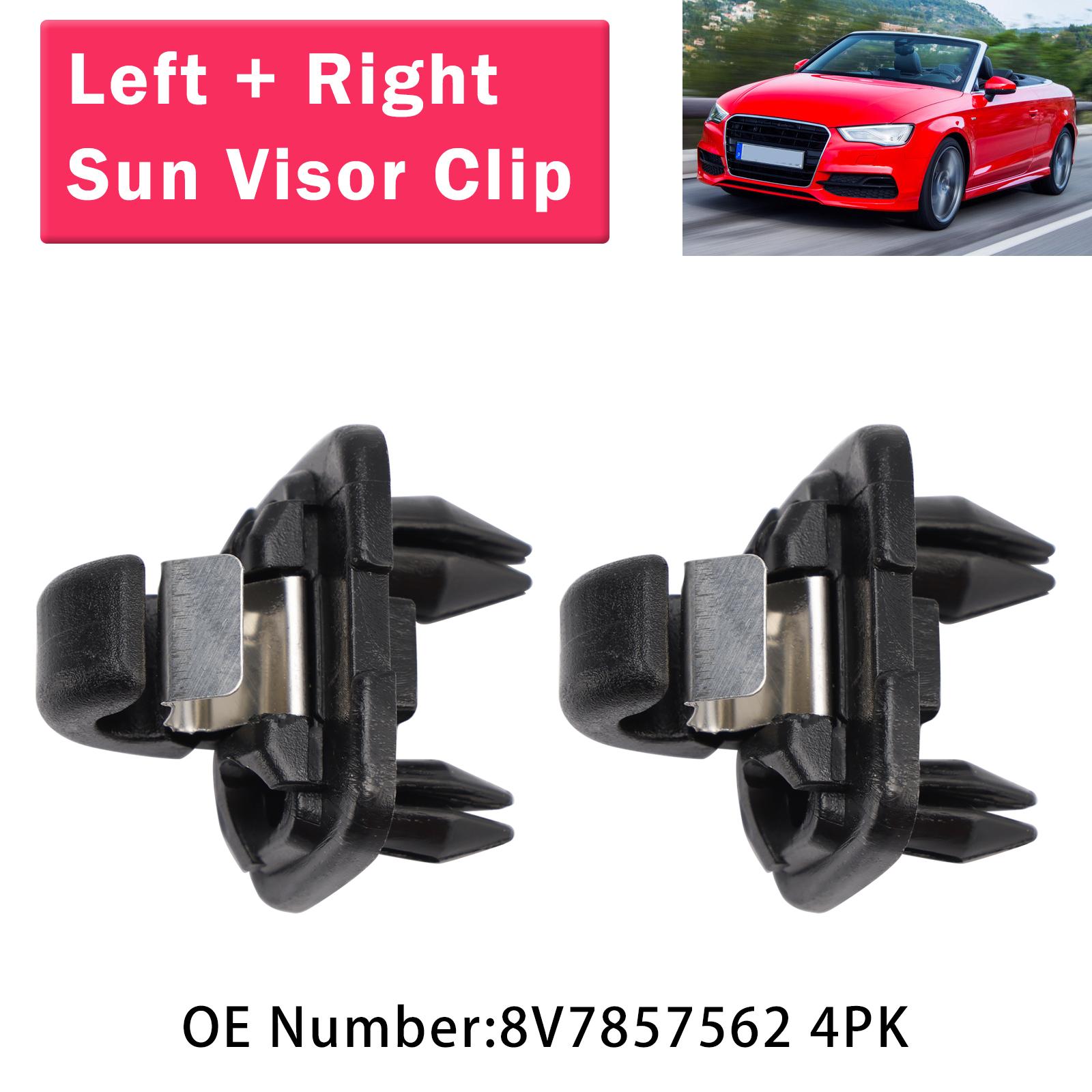 

2x Sun Visor Clip 8V7857562 4PK For A3 A5 Cabriolet TT Roadster 2017-2019