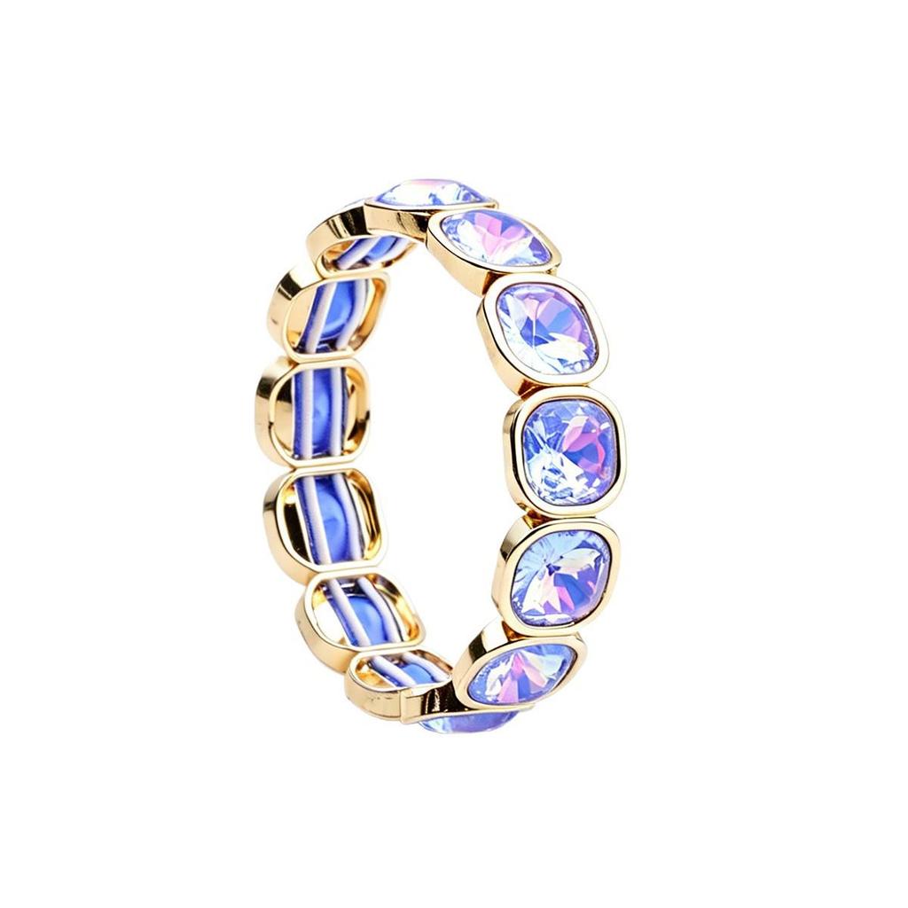 Colorful European Crystal Rhinestone Elastic Bridal Bracelet