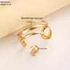 2-teiliges Set Übertreibung Persönlichkeit Goldfarbe Spirale Mehrschichtig Armband Ring Für Frauen Party Pendeln Charms Schmucksets Geschenk