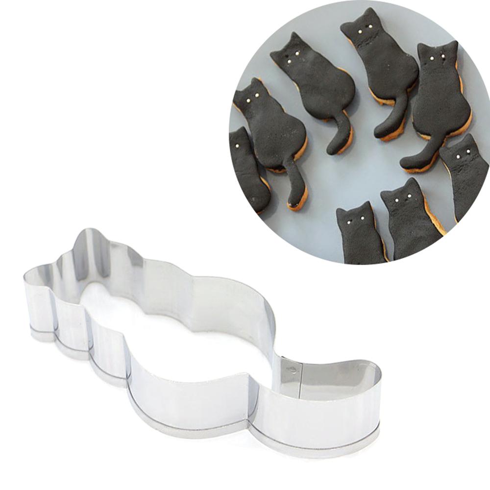 5pcs/set Cute Cat Kitten Pattern Stainless Steel Cookie Mould Cracker Mold Biscuit Cutter for DIY