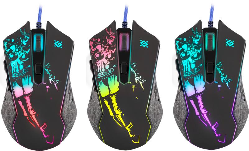 Mysz przewodowa Defender Sin'Sister GM-933 7200dpi 6P + podkładka Gaming + GRA