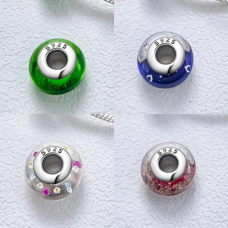 Coppereffervescence Murano Glass Original Colored Beads Fit Original Charm Bracelet Fine Jewelry Diy Giftsfor Women