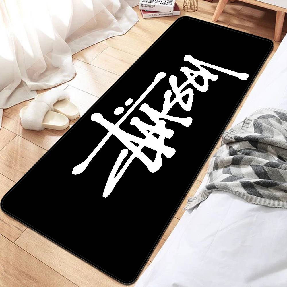 Black And White No Ball Door Mat Washable Non-Slip Living Room Sofa Chairs Area Mat Kitchen Doormat Area Rug