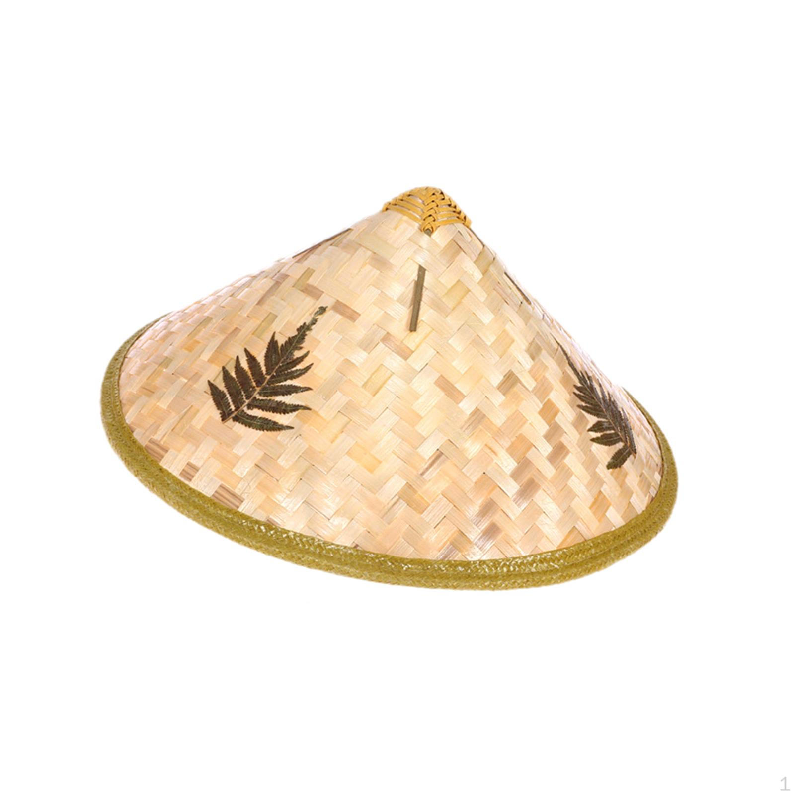 

Бамбуковая плетеная шляпа. Кепка для ведения сельского хозяйства на открытом воздухе. Плетеный головной убор из жесткого панциря. S