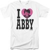 A&E Designs NCIS - I Heart Abby Sciuto Adult White TV Show T-Shirt