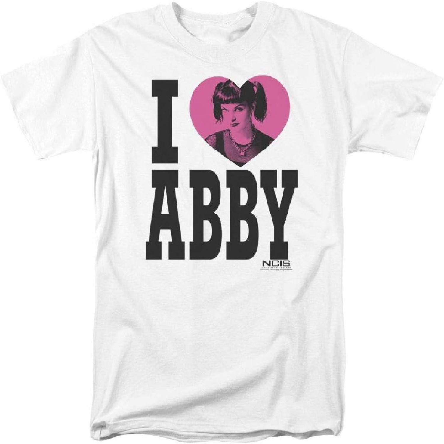 A&E Designs NCIS - I Heart Abby Sciuto Adult White TV Show T-Shirt S