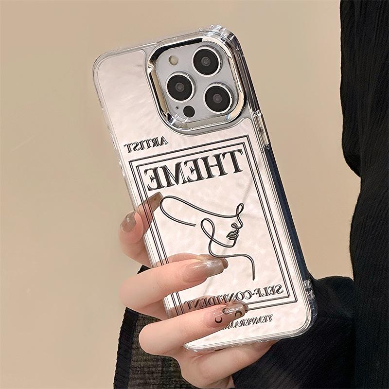 Zhitai iPhone Chain Case: Compatible with 12, 14Pro, 15, 16Promax - Three-in-One Mirror Design