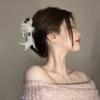 Ostrich Feather Hair Accessory: Medium & Large Fuzzy Claw Clip Headdress for Women