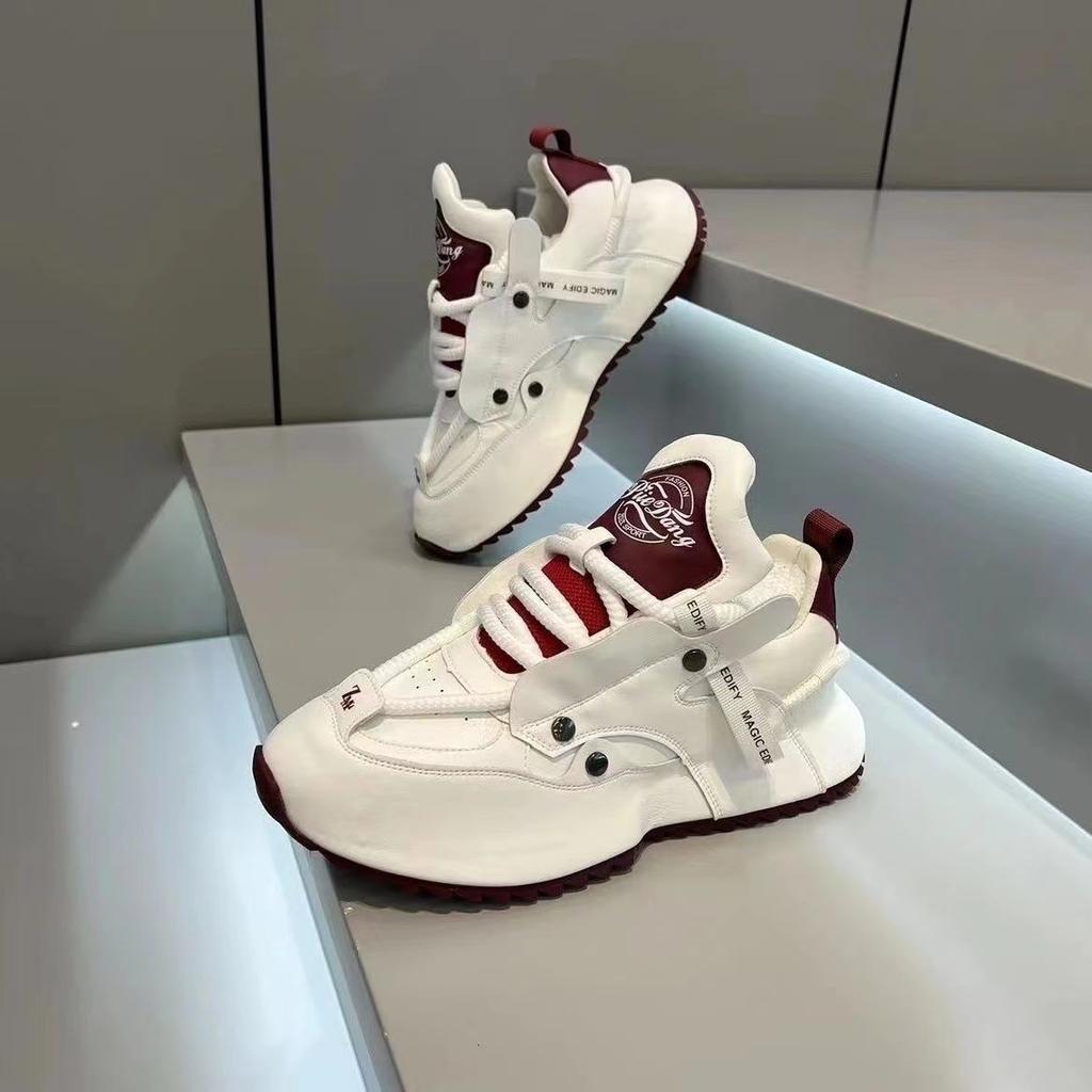 New Fashion Brand Designer Whtie Thick Bottom Casual Board Shoes for Men Flats Loafers Sports Walking Sneakers Zapatos Hombre