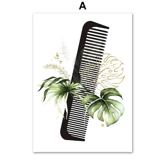 

1 шт. плакат Парикмахерская настенная живопись на холсте плакаты на скандинавскую тему украшения дома парикмахерская интерьерные картины декор для парикмахерской без рамки 21*30cm No Frame