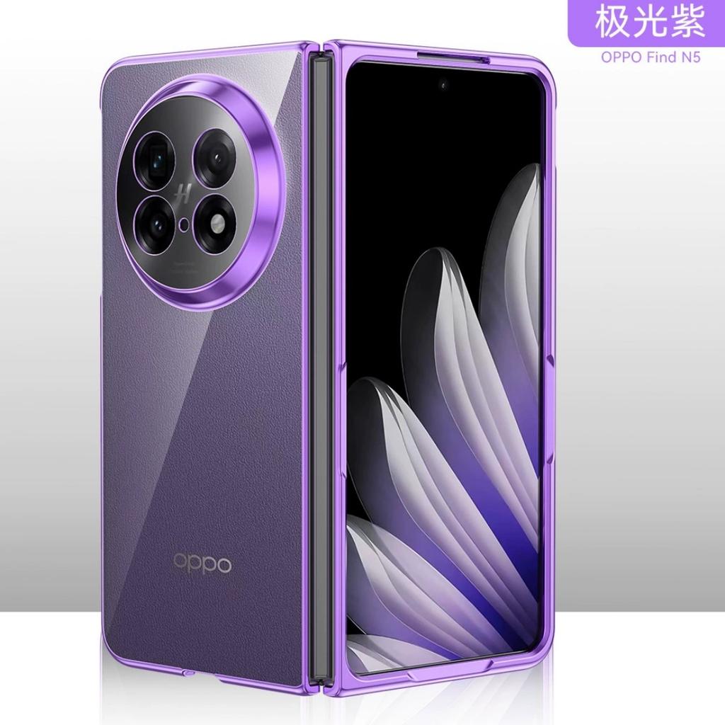 Electroplating Transparent For OPPO Find N5 N3 Case Luxury Ultra Thin Solid Color Folding Case for OPPO FindN5 Shockproof Bumper