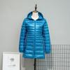 Giacche Piumino da Donna Giacca in Piuma d'Anatra Autunno Inverno Calda Portatile con Cappuccio Giubbotto Antivento Parka