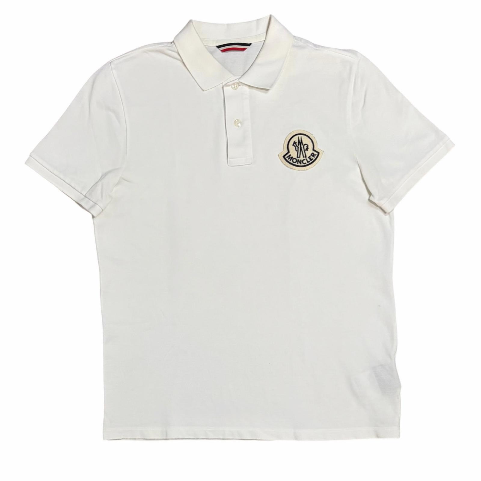 Used MONCLER E1091832360084556Polo shirt white mens S белый