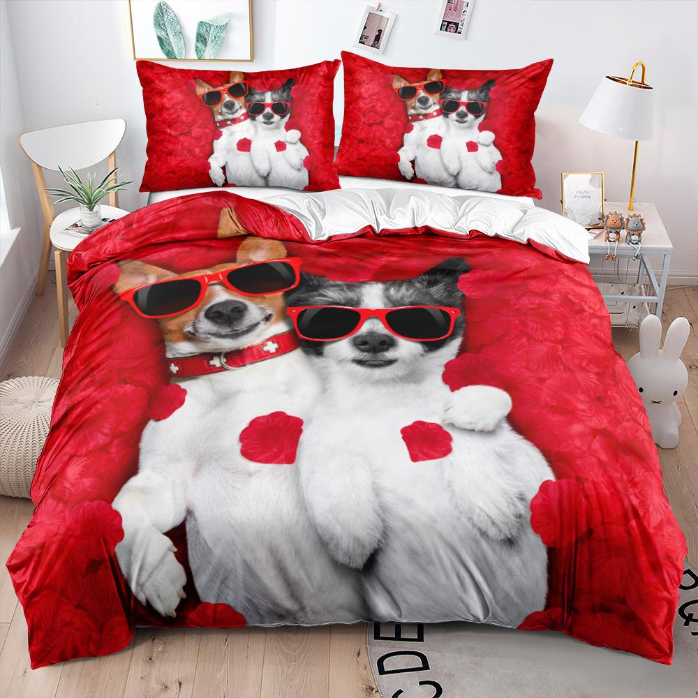 Impression technologie de la mode, impression numérique 3D, literie, housses de couette, taies d'oreiller, ensembles trois pièces