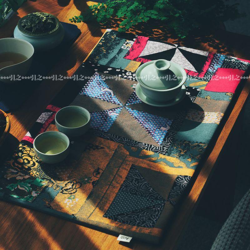 

Светодиодный Хлопок и Лен Утолщенный Принт Чайная Подставка Тканевая Дорожка на Стол Впитывающая Влага Чайная Салфетка Подставка для Чайной Чашки Дзен Китайский Ретро Этнический Стиль