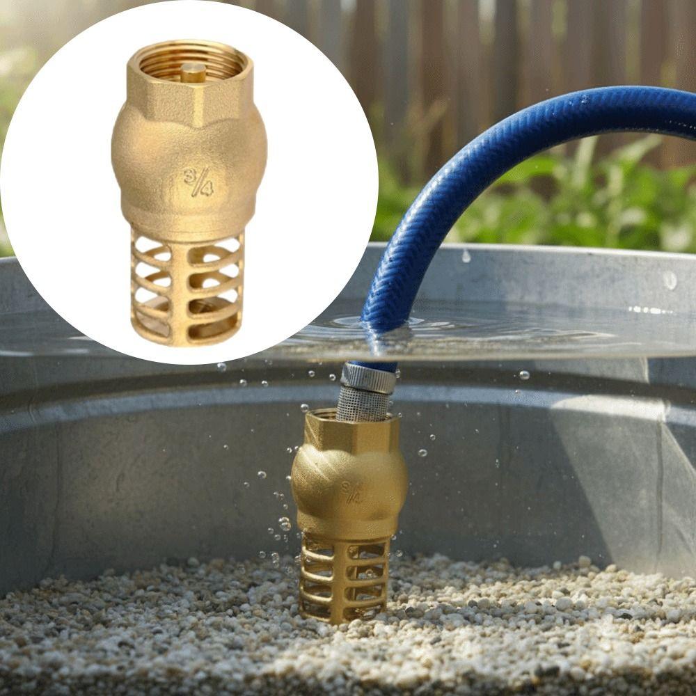Strong Metal Brass Foot Valve Female Thread Check Valve Strainer Filter Complete Specifications