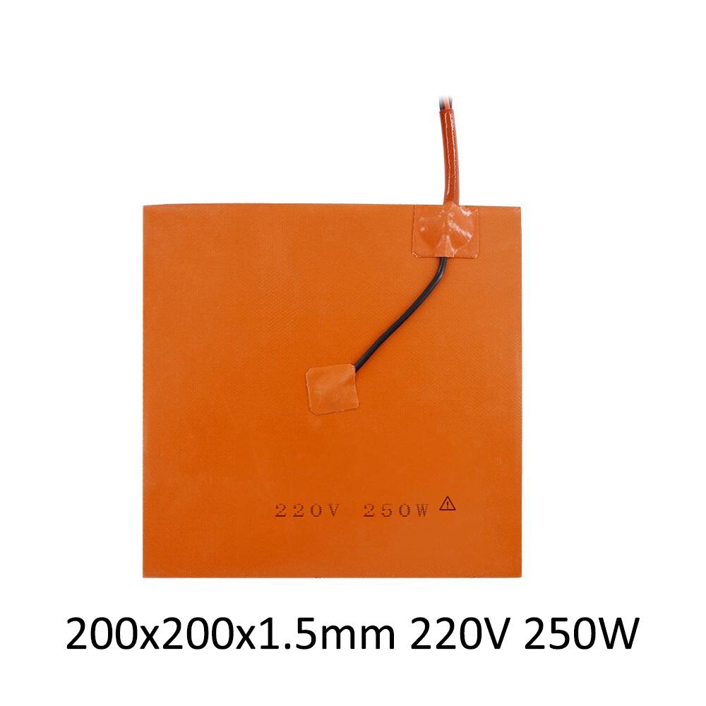 Silikon Heizbett Heizmatte Wasserdicht 200MM 300MM 12V 24V 220V für Ender3 CR10 Heizbett 200/350/500/600W 3D-Druckerteil