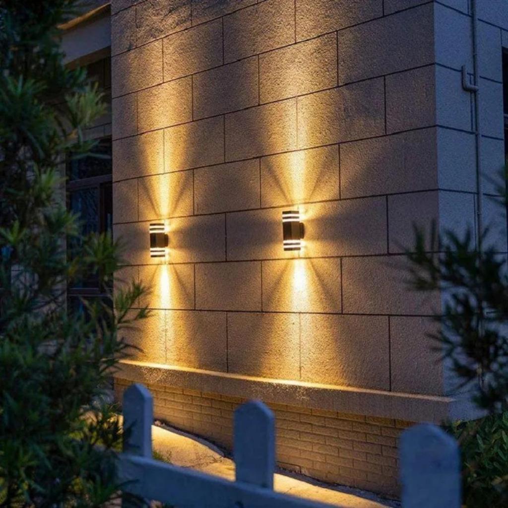 E27 Wall Lamp Aluminium Waterproof Outdoor Up Down Garden Exterior Wall Lighting Porch Stair Corridor Acrylic Sconce Lights