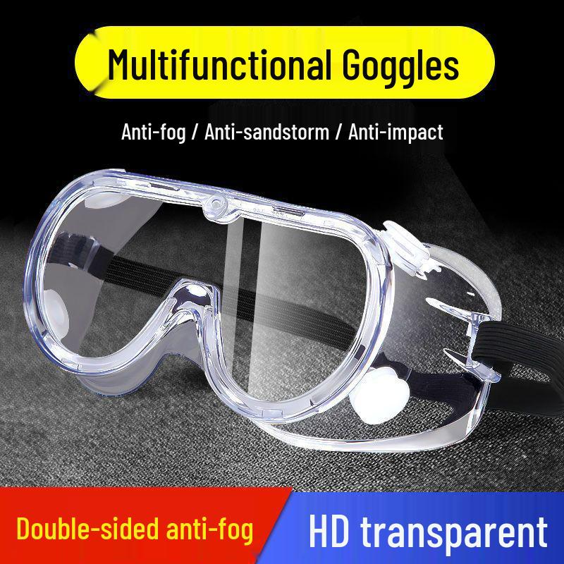 Four-Pillar Anti-Splash Prescription-Compatible Anti-Fog Protective Goggles High-Quality Standard Four-Bead Goggles
