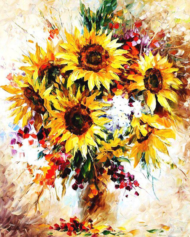 5d diamantové vyšívací květiny Sada křížových stehů Diamantový lakovací závod Plný čtverec Obrázek štrasové mozaiky Home Decor