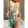 Sleeveless Dress Women O Neck 3d Print Midi Dresses Comfortable Plus Size 8XL Beach Clothing