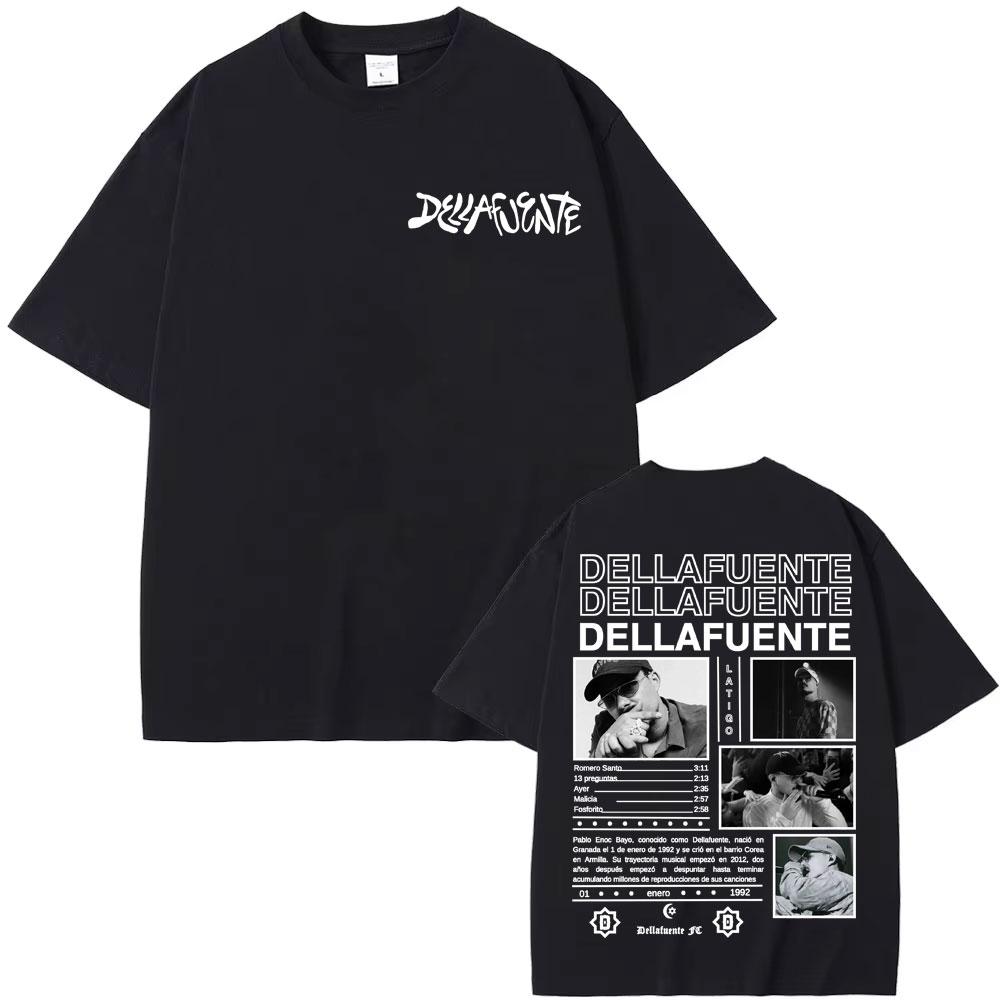 Rapper Dellafuente New Album 2026 Tour Tshirts Men Women Harajuku Gothic Hip Hop Punk T Shirt Fashion Casual Tshirt