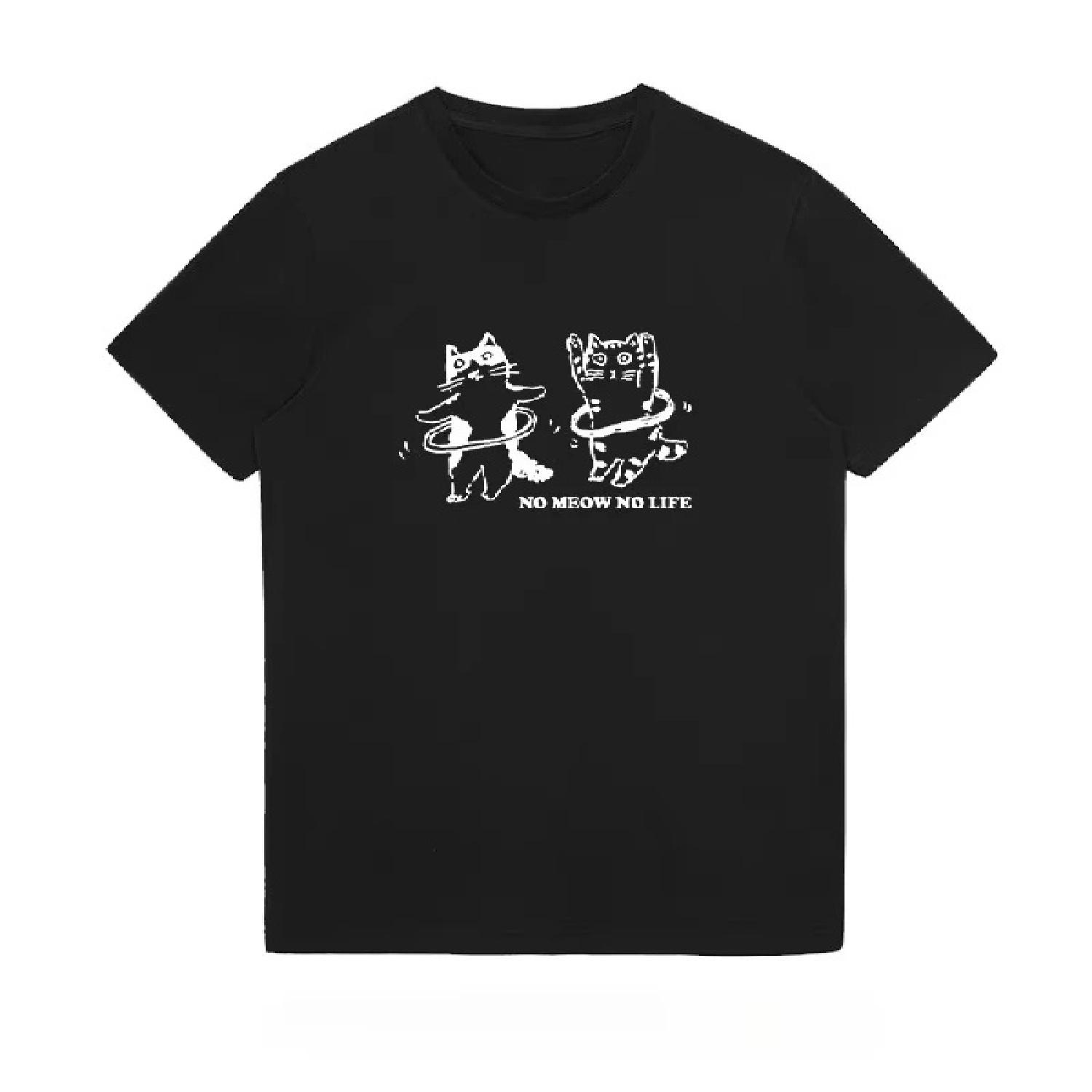 

2025 Summer New Cartoon Cat Printed Graphic T-shirts High-quality Comfortable Cotton Short-sleeved Children s Tshirt Streetwear XXXXXL різнокольоровий