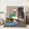 Cartoon Art J-Joguman Throw Flannel Fluffy Soft Blanket Warm Skin-Friendly Throw for Sofa Bed Office Nap Winter