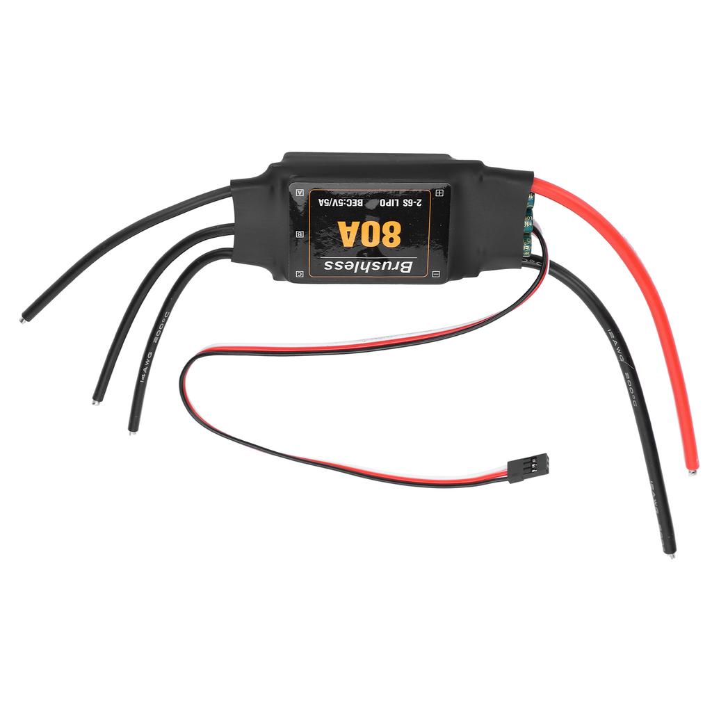 80A Brushless ESC Electronic Speed Controller Accessory for RC Airplane Aircraft Helicopter80A