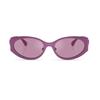 Versace Temple Logo Metal Steel Hardware Oval Sunglasses Women's Purple 10182478 VE22631503AK-Purple 56