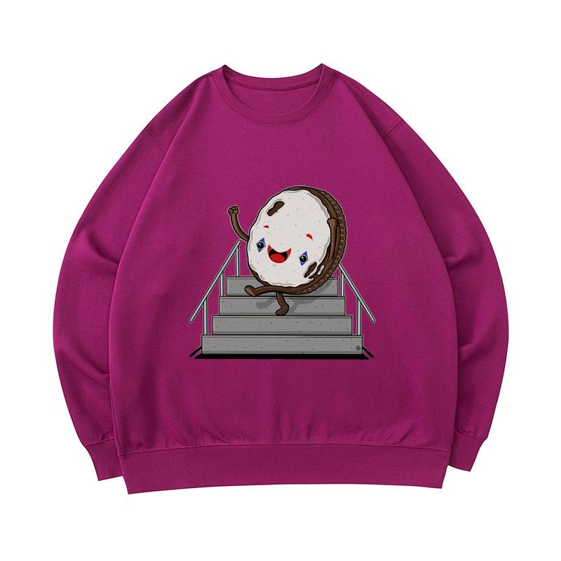 Buy Men's 300 GSM 100 Cotton Sweatshirt Cookie Joker Print Street