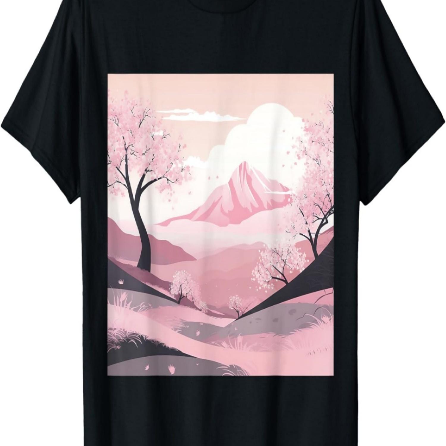 Soft Palette Peaks A Pastel Serenade of Cherry Blossoms T-Shirt(1) S