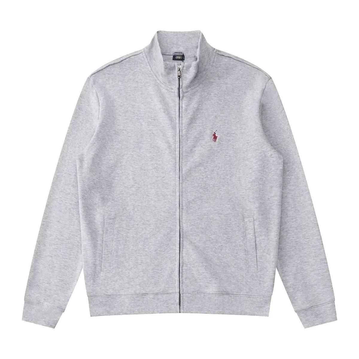 

RogueWave Men s Embroidered Zipper Stand Up Collar Head Luxury Fashion Soft Tops L