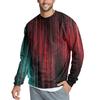 Men's Casual Fashion Printed Round Neck Pullover Sweatshirt