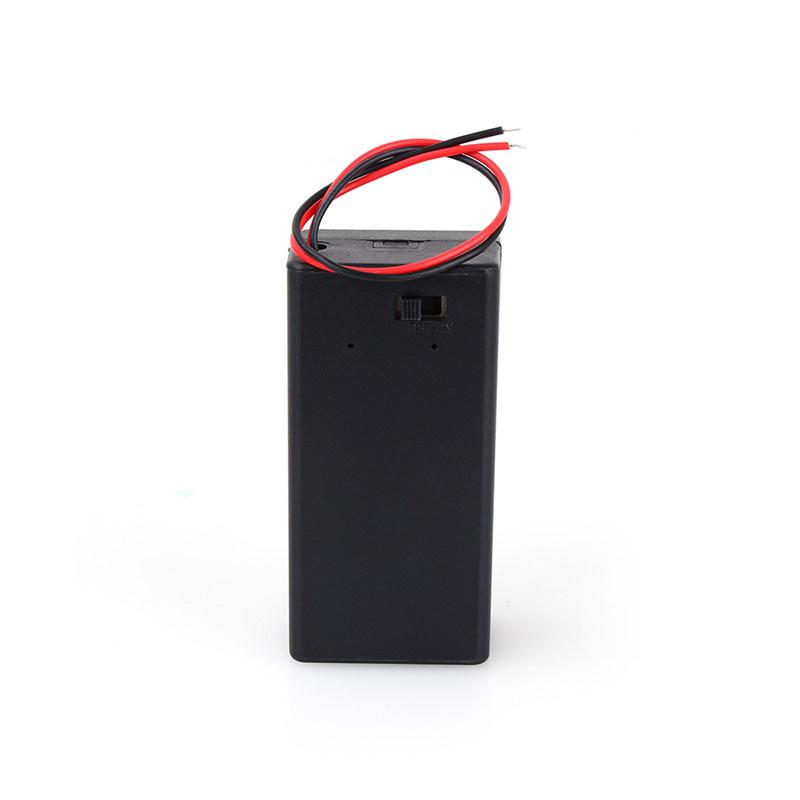 9V Volt PP3 battery holder box dc case w/ wire lead on/off switch cover WS 9V Volt PP3 battery holder box dc case w/ wire lead on/off switch cover WS