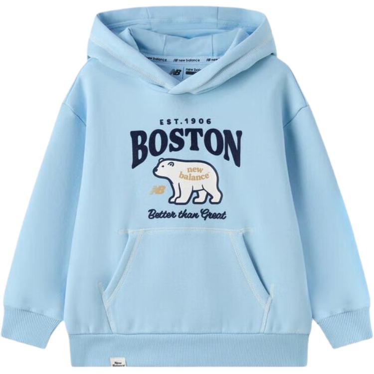 New Balance Kids Sweatshirts Hooded Moderate 7CF41053-LBL 120