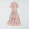 2022 European Summer Women's Embroidered Mesh Dress