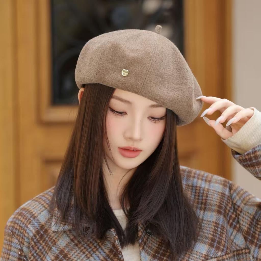 New Beret Women's Autumn and Winter Retro Star Anise Painter Hat