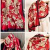 2024 Stylish Korean Brocade Silk Scarf for Women - Versatile Spring/Autumn Shawl