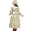 Kids Girls Drama Colonies Pastoral Farm Maid Floral Dress Apron Hat Set Halloween Cosplay Costumes Role Play Outfit