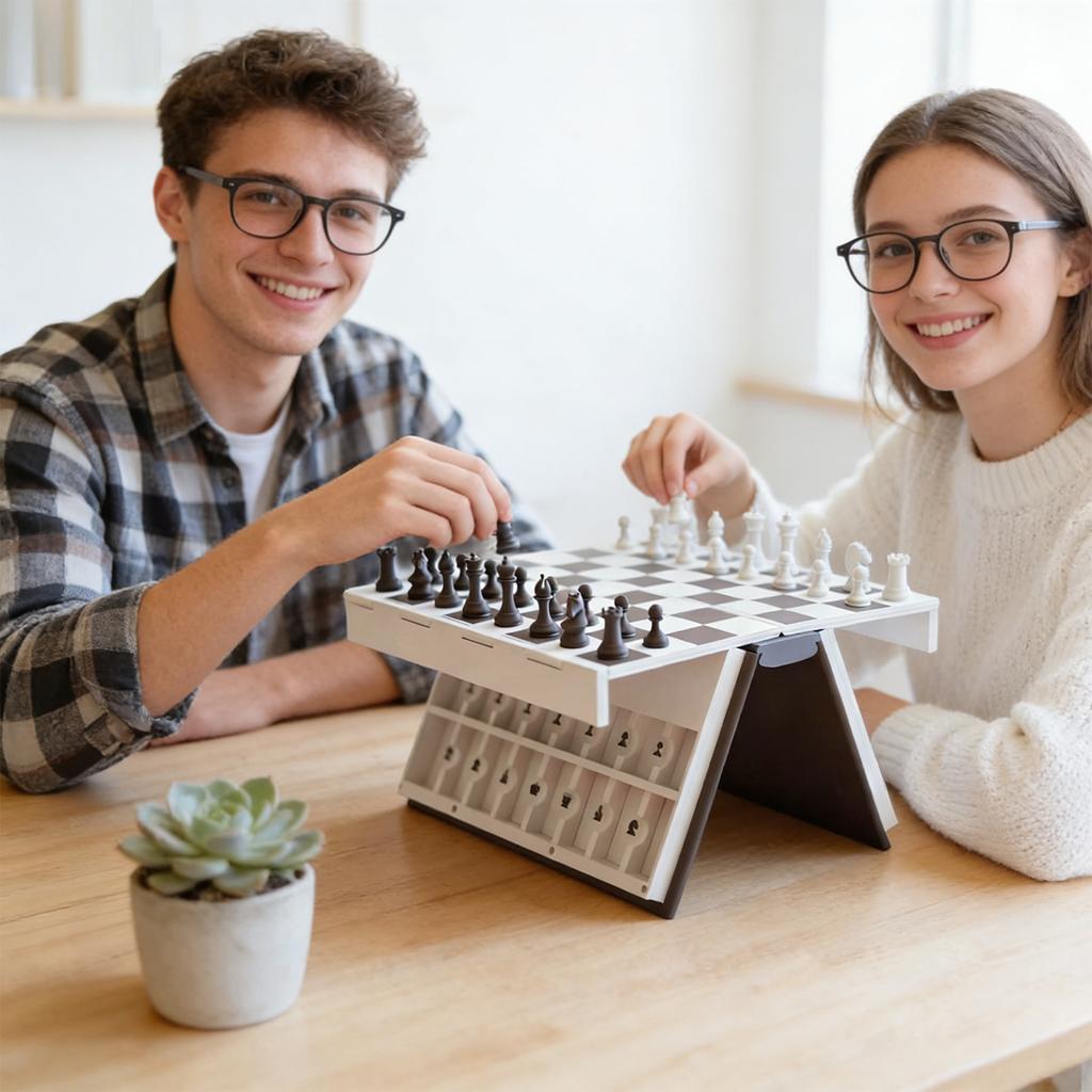 Chess, 3D Printed Chess Book, Book Board Games, Chess Set, Books Design Folding Board Game For Adults, Portable Compact Game Set And Decorat