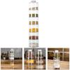 6pcs Transparent Tower Seasoning Jar Airtight Seal Plastic Stackable Seasoning Bottle Removable Lids Cylindrical Shape