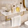 Toilet Bathroom Acrylic Rack Non-punching Wall-mounted Washstand Wall Cosmetics Storage Towel Rack