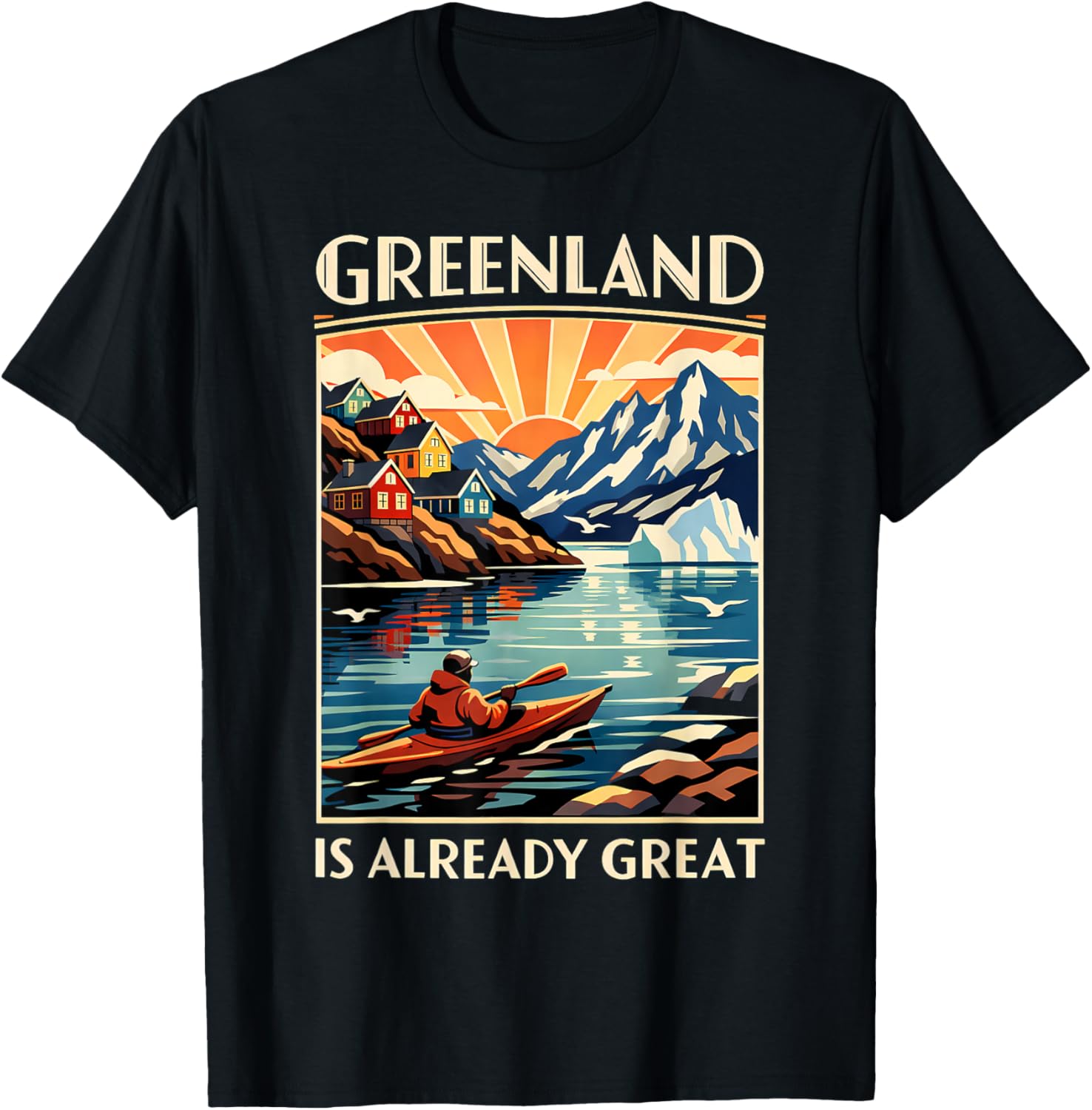 Hands Off Greenland T-Shirt S разноцветный