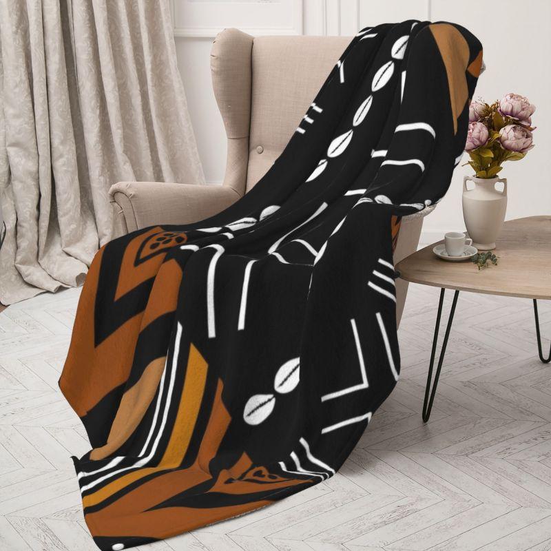 Maßgeschneiderte ultraweiche Fleece-Afrikanische Schlammtuch Bogolan Decke Warme Flanell-Stamm-Ethnisch-Böhmische Muster Decken Sofa Steppdecke