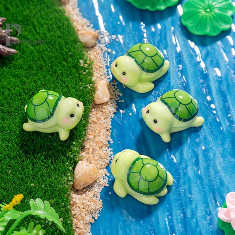 1Pcs Cartoon Cute Little Turtle Mini Doll Micro Landscape Ornament Dollhouse Home Garden Craft Decoration DIY Garden Accessories