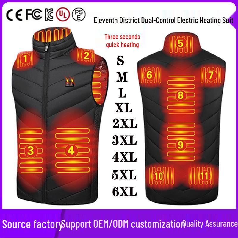 Unisex Winter Smart Heating Vest - Constant Temperature Electric Heated Cotton Jacket